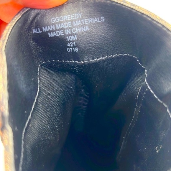 G By Guess - Greedy Gold Glitter Moto Boot With Gold Chain Size 10 - Picture 15 of 15